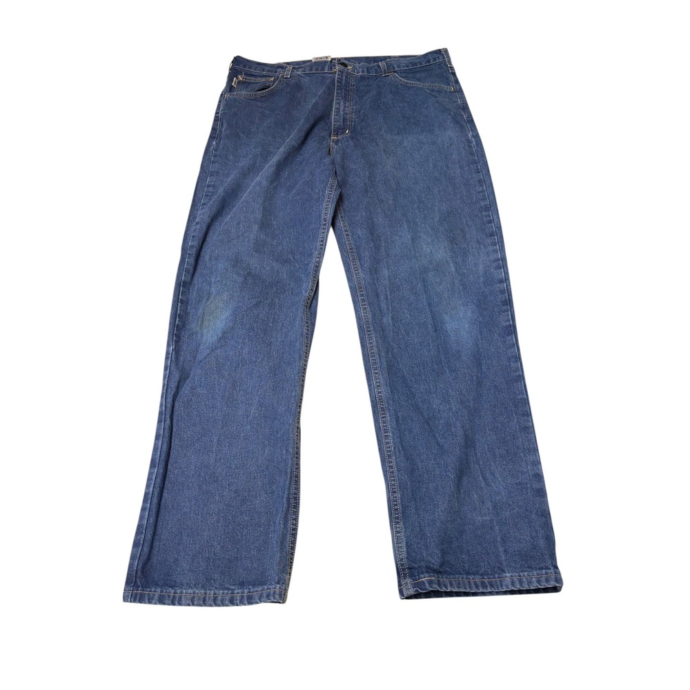 Carhartt FRB100 DNM Flame Resistant Relaxed Fit Work Jeans Mens 40x32 Blue Denim